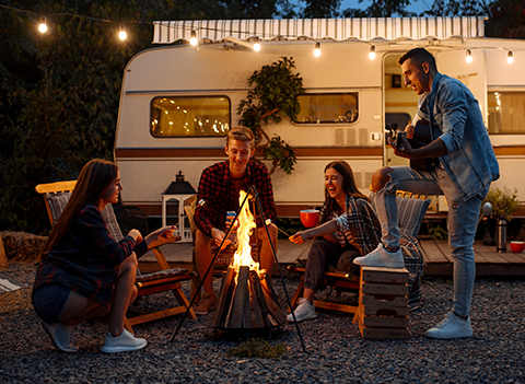 Activities around the fire